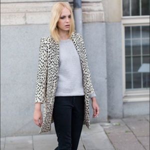 Emerson Fry linen leopard print coat
